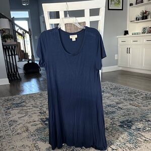 Style & Co. Navy Scoop Neck Dress